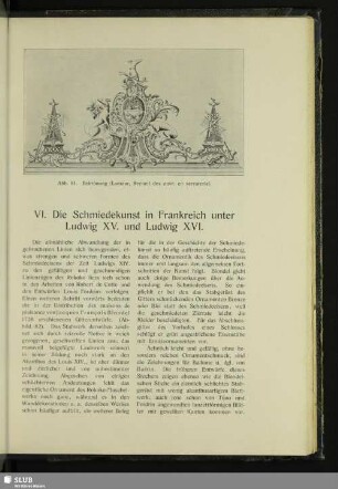 VI. Die Schmiedekunst in Frankreich unter Ludwig XV. und Ludwig XVI.