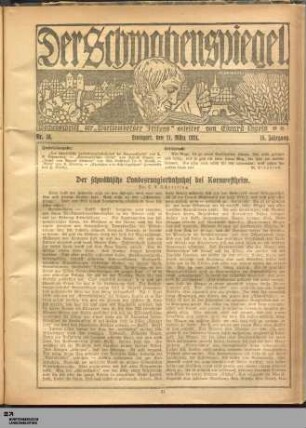 Der Schwabenspiegel : Wochenbeilage der Württemberger Zeitung