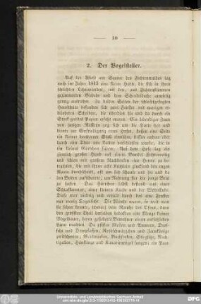 2. Der Vogelsteller.