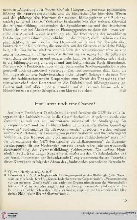 15: Hat Latein noch eine Chance?