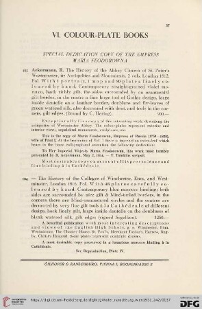 VI. Colour-plate books (Nr.103-111)