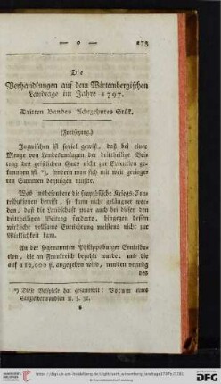Dritten Bandes Achtzehntes Stuek.