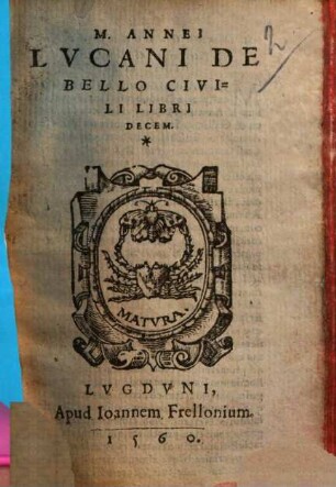 M. Annei Lvcani De Bello Civili : libri decem