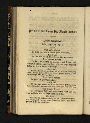 Der kleine Katechismus Dr. Martin Luther's.