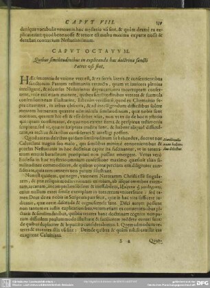 Caput VIII. Quibus similitudinibus in explicanda hac doctrina sancti Patres usi sint