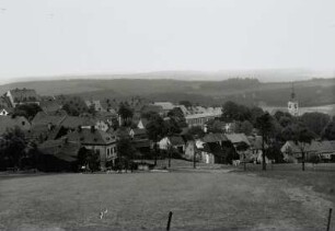 Jöhstadt, Stadtansicht : Jena. Ortsansicht mit Stadtkirche von Westen