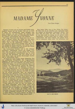 Madame Yvonne.