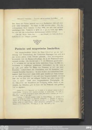 Punische und neupunische Inschriften.