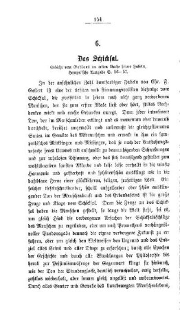 Das Schicksal