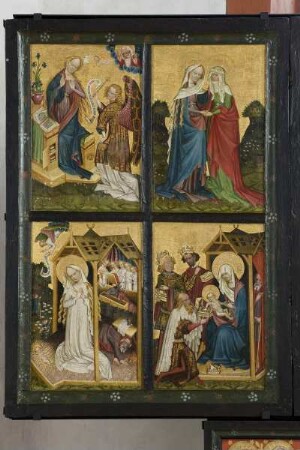 Rauschenberger Altar — Linker Altarflügel - Szenen aus dem Marienleben