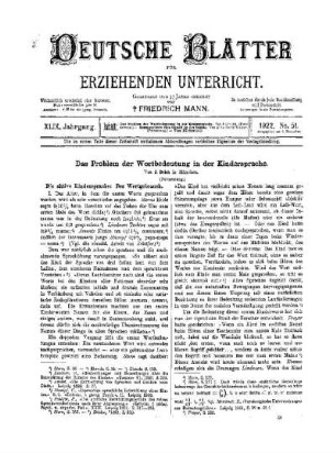 Das Problem der Wortbedeutung in der Kindersprache : (Fortsetzung)