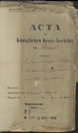 Kirchenbuchduplikat der katholischen Gemeinde in Eggerode (GHT 1815-1817; HT 1818; GHT 1819-1848). (Gemeinde: Eggerode, katholische Gemeinde)