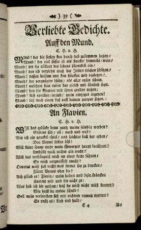 Verliebte Gedichte.