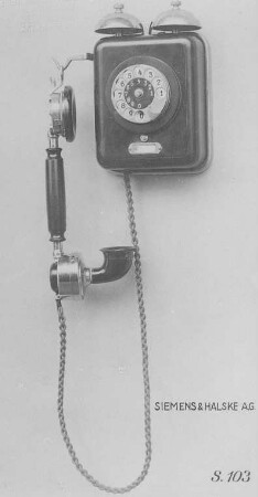 Automatisches Telephon, Wandapparat, Siemens und Halske : Technikgeschichte | Physik | Elektrizität | Telegraphie und Telephonie
