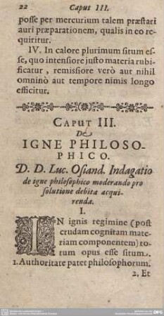 CAPUT III. De IGNE PHILOSOPHICO.