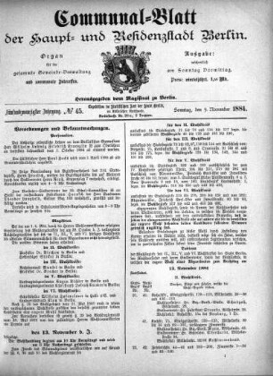 1884,45: No. 45, 9. November 1884