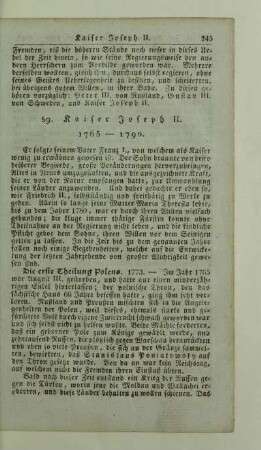 59. Kaiser Joseph II. 1765 - 1790