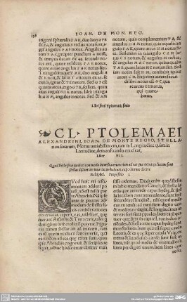 Cl. Ptolemaei Alexandrini, Ioan. de Monte Regio, Stellarum fixarum Motus uariabilitatem, tam in Longitudine quamin Latitudine, demonstrando enucleat. Liber VII.