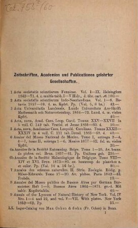 Antiquarischer Lager-Catalog von Max Cohen & Sohn (Fr. Cohen) in Bonn. 60. 1883
