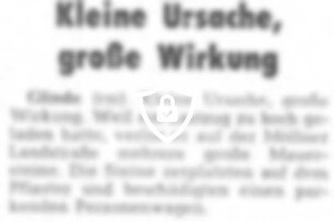 Kleine Ursache, große Wirkung