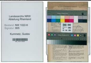 Entnazifizierung Gustav Kummetz , geb. 05.02.1895 (Faerber)