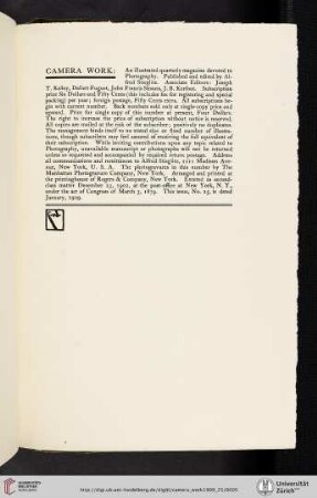 [Editors] Camera Work [masthead]