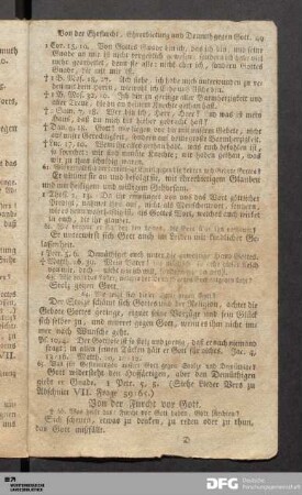Von der Furcht vor Gott.