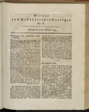 Beilage zum Westphälischen Anzeiger Nro. 16