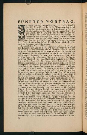 64-74, Fünfter Vortrag