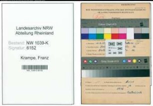 Entnazifizierung Franz Krampe , geb. 10.07.1914 (Arbeiter)