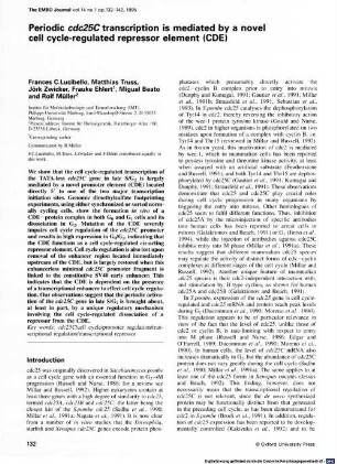 Periodic cdc25C transcription is mediated by a novel cell cycle-regulated repressor element (CDE)
