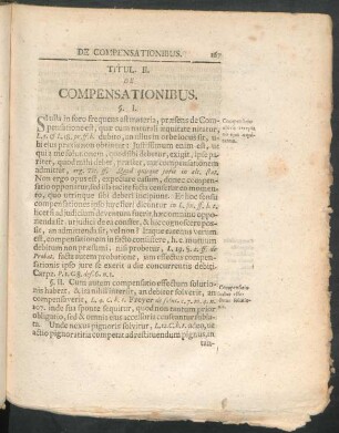 Titul. II. De Compensationibus