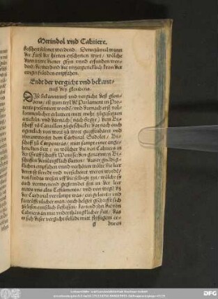 Endt der vergicht vnd bekantnuß deß gloubens.