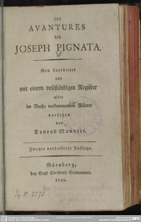 Les Avantures De Joseph Pignata