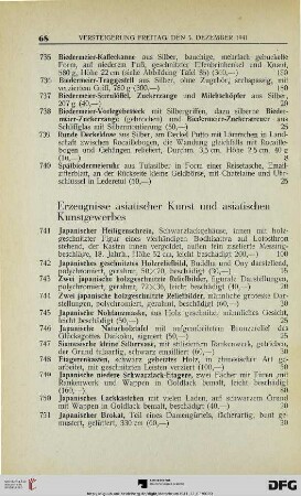 Erzeugnisse asiatischer Kunst und asiatischen Kunstgewerbes (Nr. 741-817)