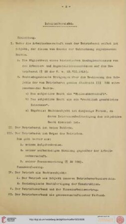 Inhaltsübersicht