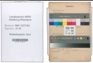 Entnazifizierung Kurt Rodenbuesch , geb. 13.07.1914 (Kaufm.Angestellter)