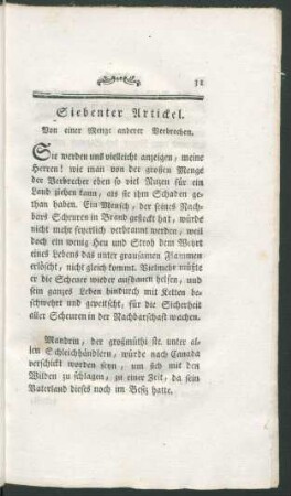 Siebenter Artickel. Von einer Menge anderer Verbrechen