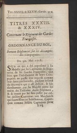 Titres XXXIII. & XXXIV.