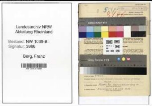 Entnazifizierung Franz Berg , geb. 24.08.1901 (Lehrer)