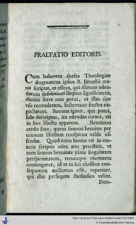 Praefatio Editoris.
