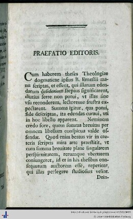 Praefatio Editoris.