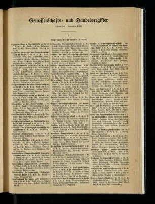 Genossenschafts- und Handelsregister
