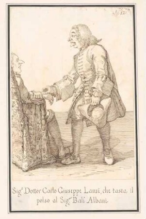 Signor Dottor Carlo Giuseppe Lanzi, che tasta il polso al Signor Balì Albani (Doktor Carlo Giuseppe Lanzi tastet dem Amtmann Albani den Puls)