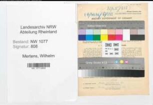 Entnazifizierung Wilhelm Mertens , geb. 13.05.1921 (Arbeiter)