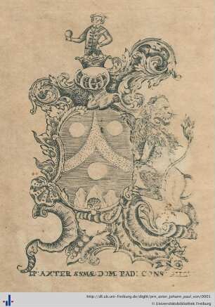 [Provenienz]: Axter, Johann Paul von