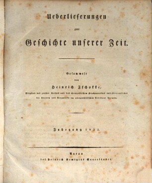 Überlieferungen zur Geschichte unserer Zeit. 7. 1823
