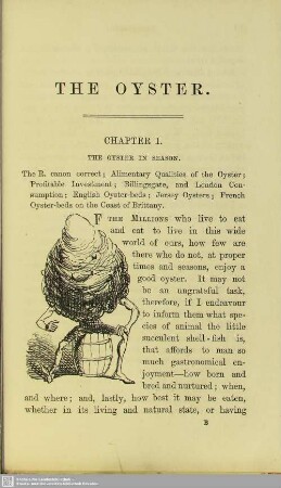 Chapter I. The oyster in season