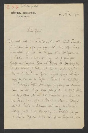 Brief an Franz Strauss : 04.11.1904