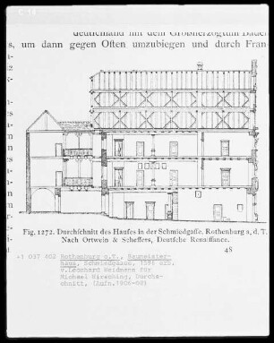 Rothenburg ob der Tauber: Aufriss Baumeisterhaus